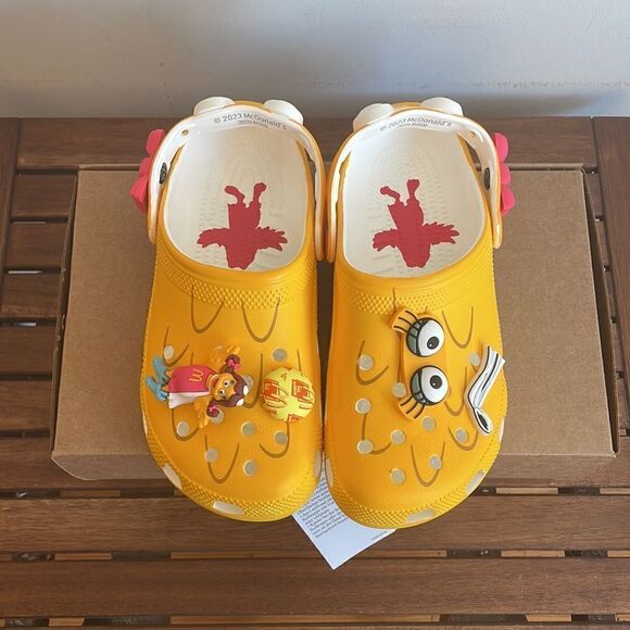 NWT McDonald’s x Crocs Birdie Classic Clog Women Size 9 Men Size 7 (208696-730) - Picture 1 of 11